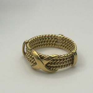 Tiffany & Co. 18K Yellow Gold Schlumberger X Rope Ring